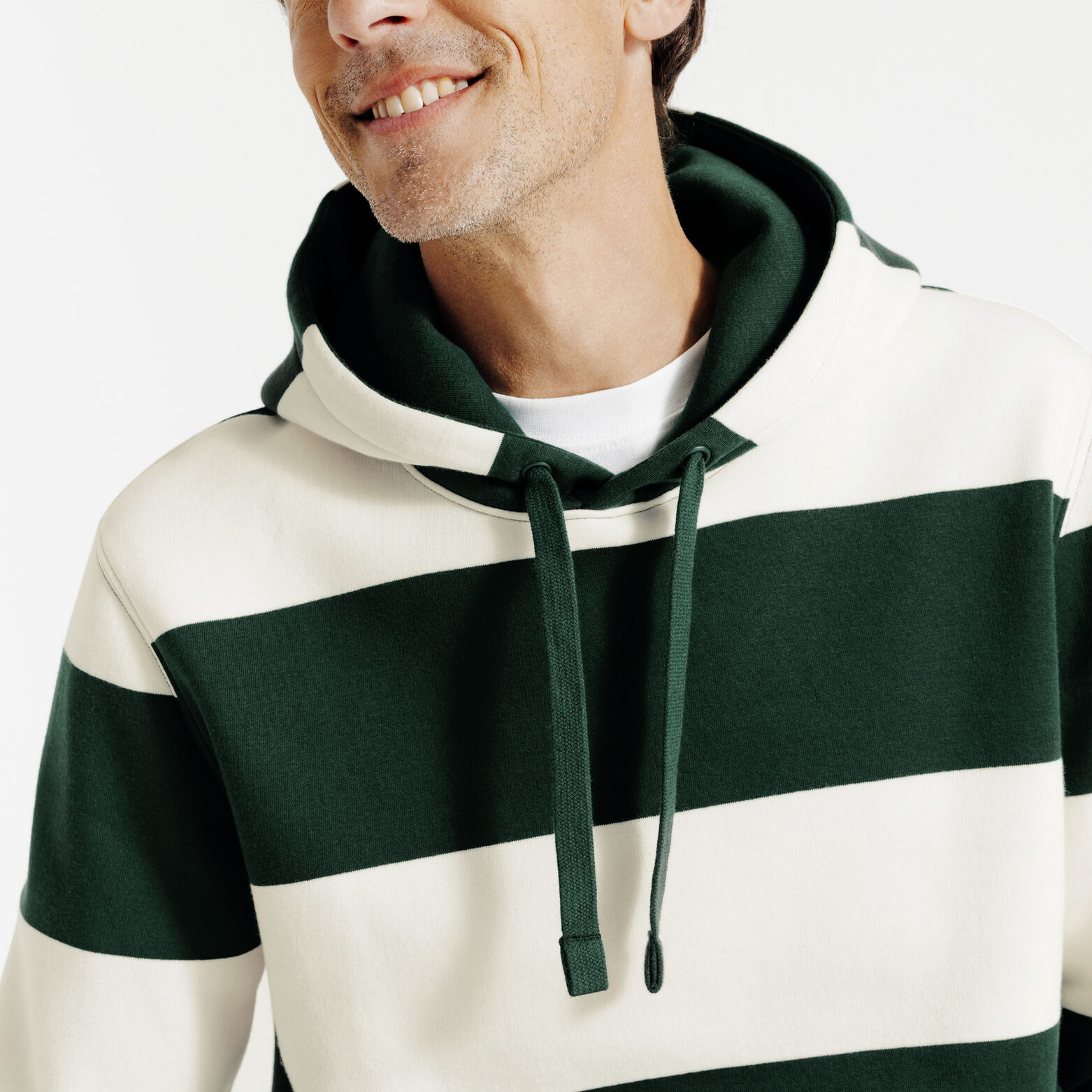 Gestreepte sweater met kap