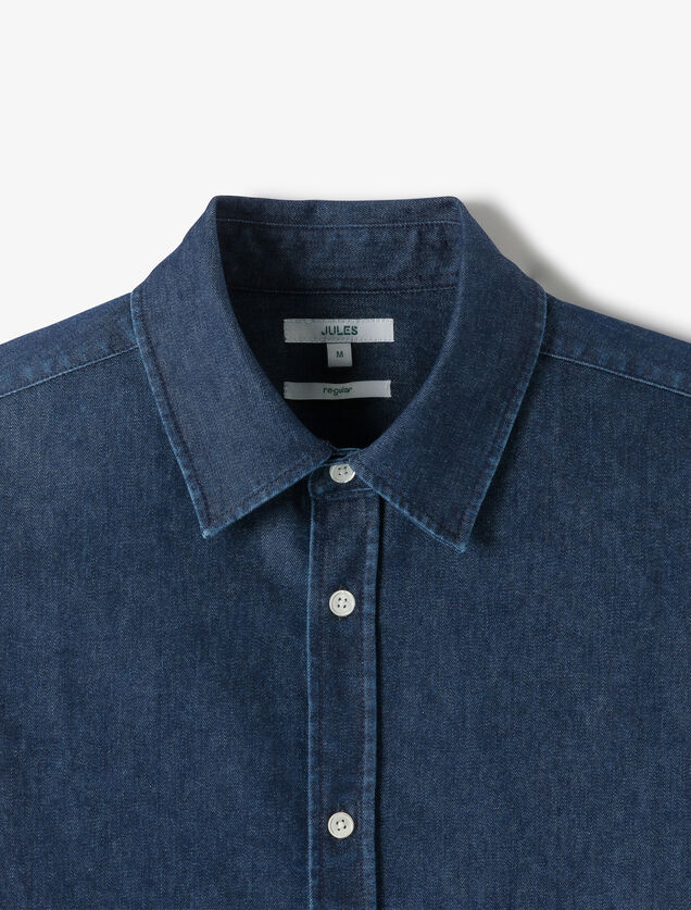Regular fit denim hemd