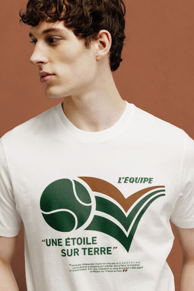Tee shirt imprim&eacute; dos licence l'&Eacute;quipe