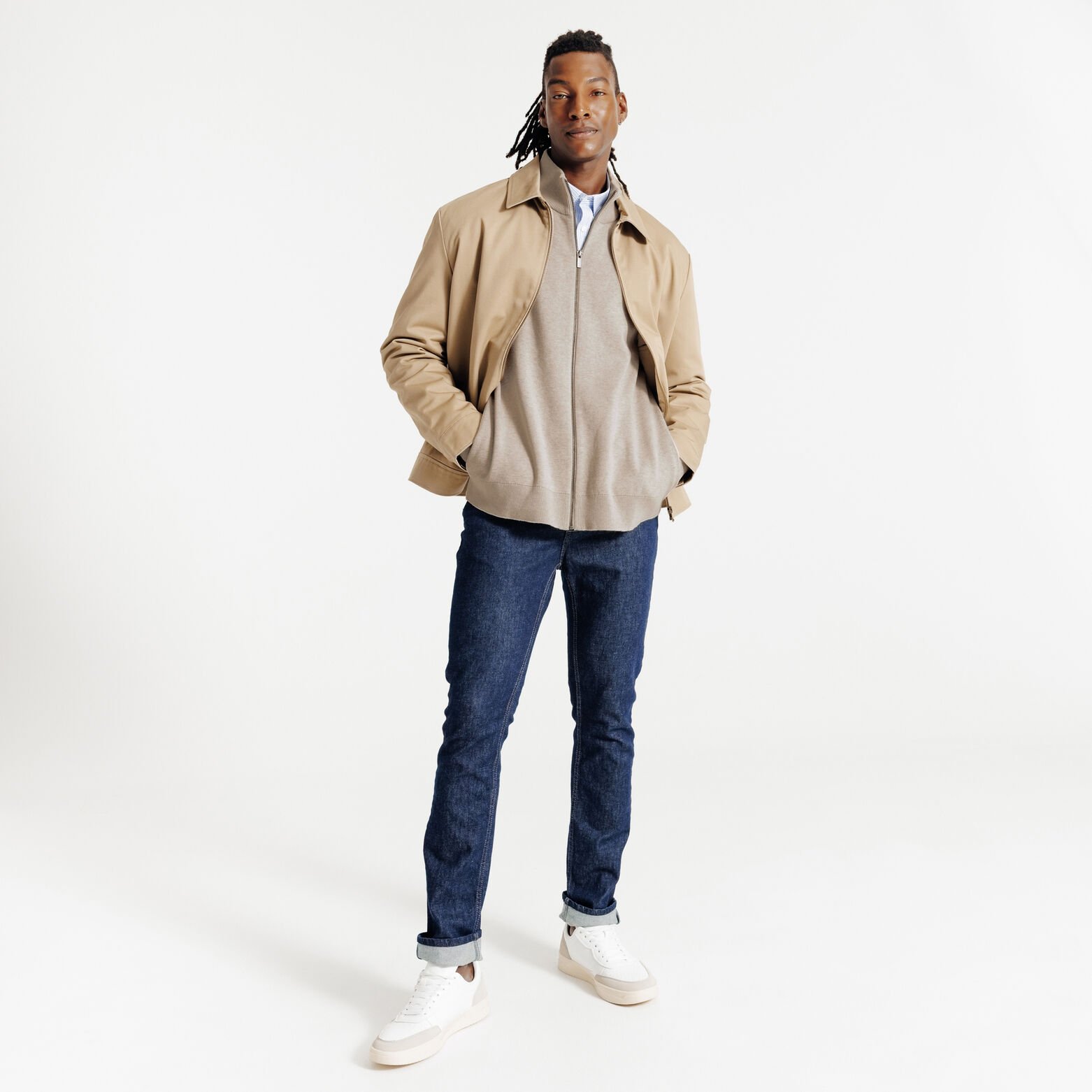 Gilet zippé col montant