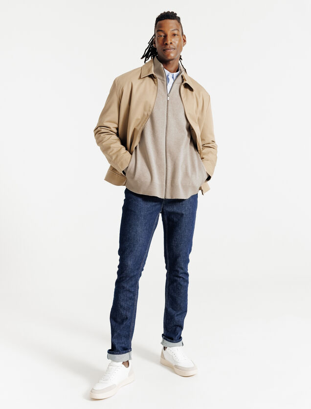 Gilet zipp&eacute; col montant