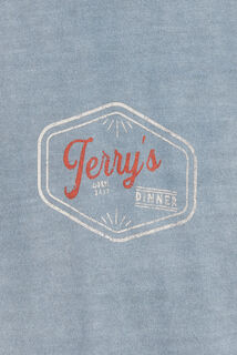 Tee shirt  col rond imprimé en coton