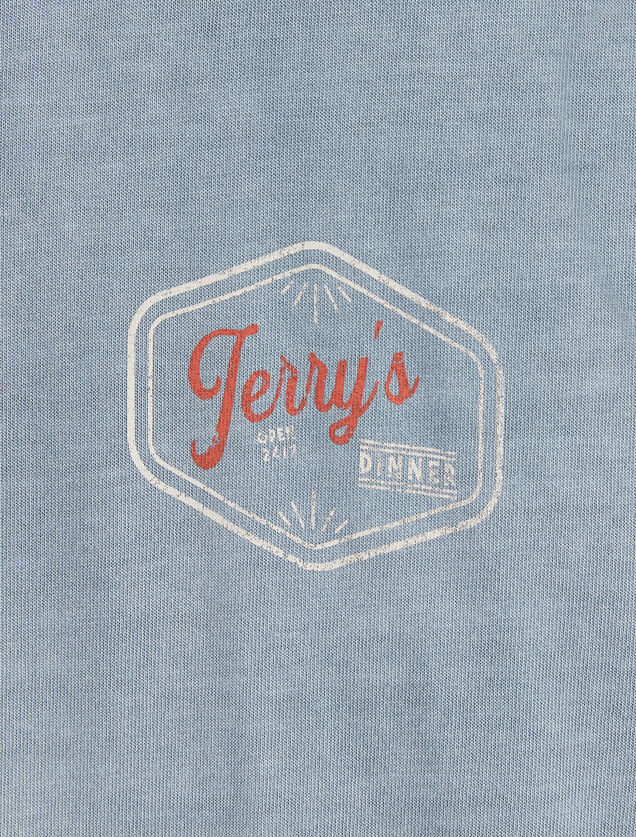 Tee shirt  col rond imprimé en coton