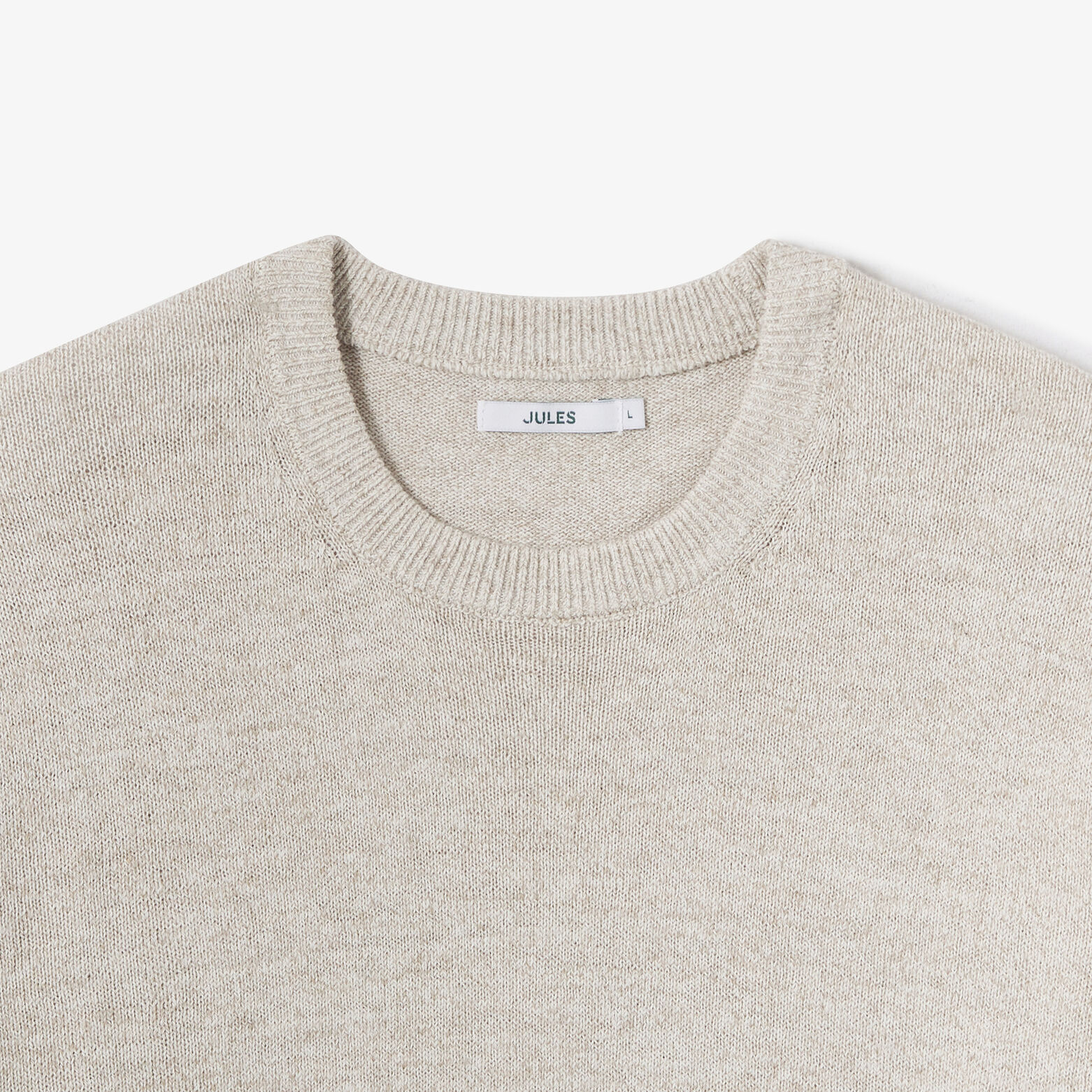 Trui ronde hals in fantasie-stekenpatroon