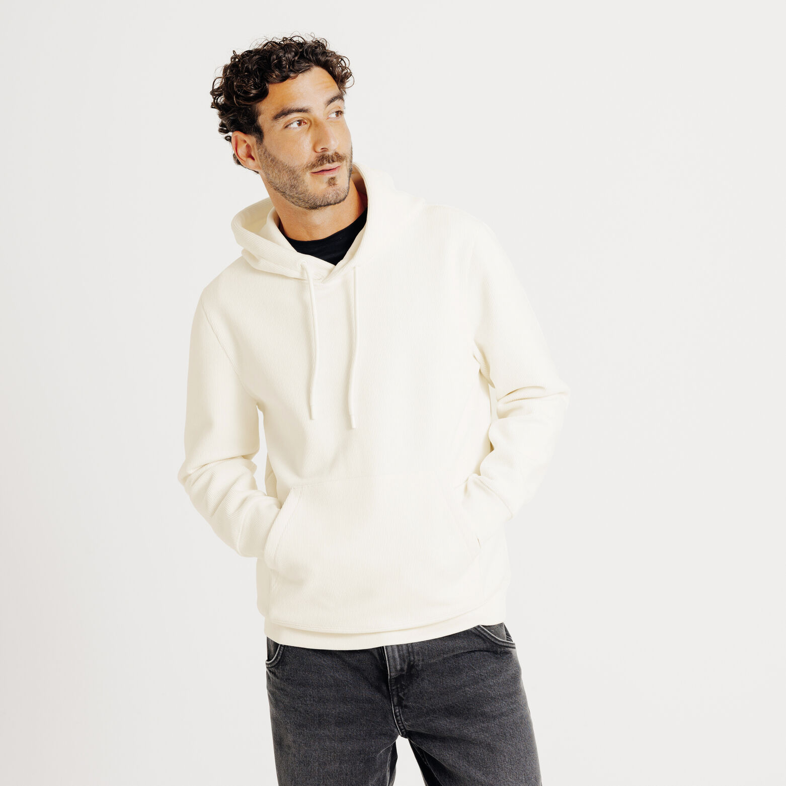 Sweat à capuche velours