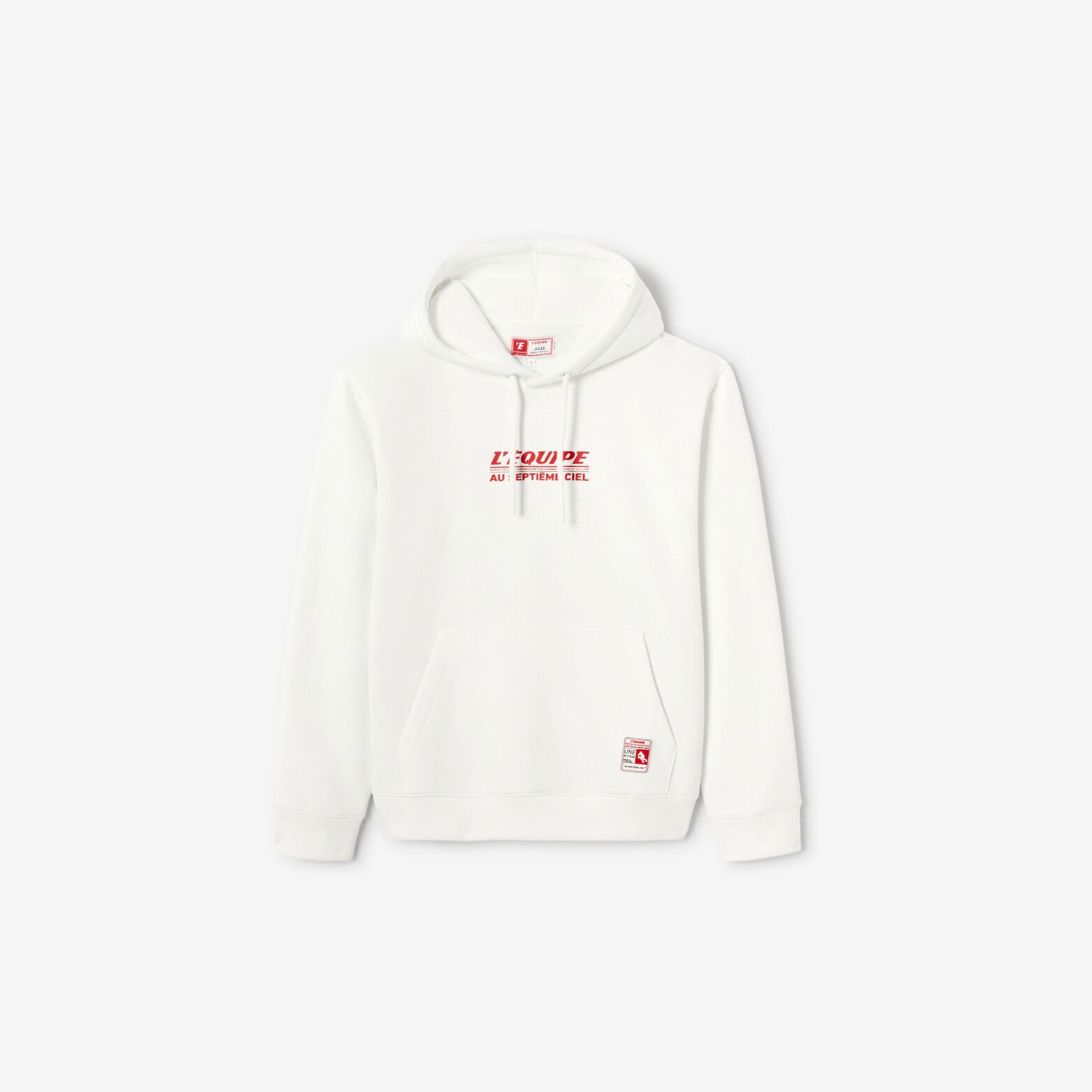 Sweat &agrave; capuche imprim&eacute; licence L'&Eacute;quipe