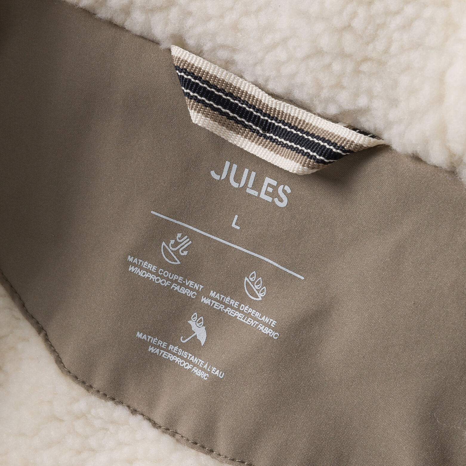 Blouson à capuche doublé en sherpa