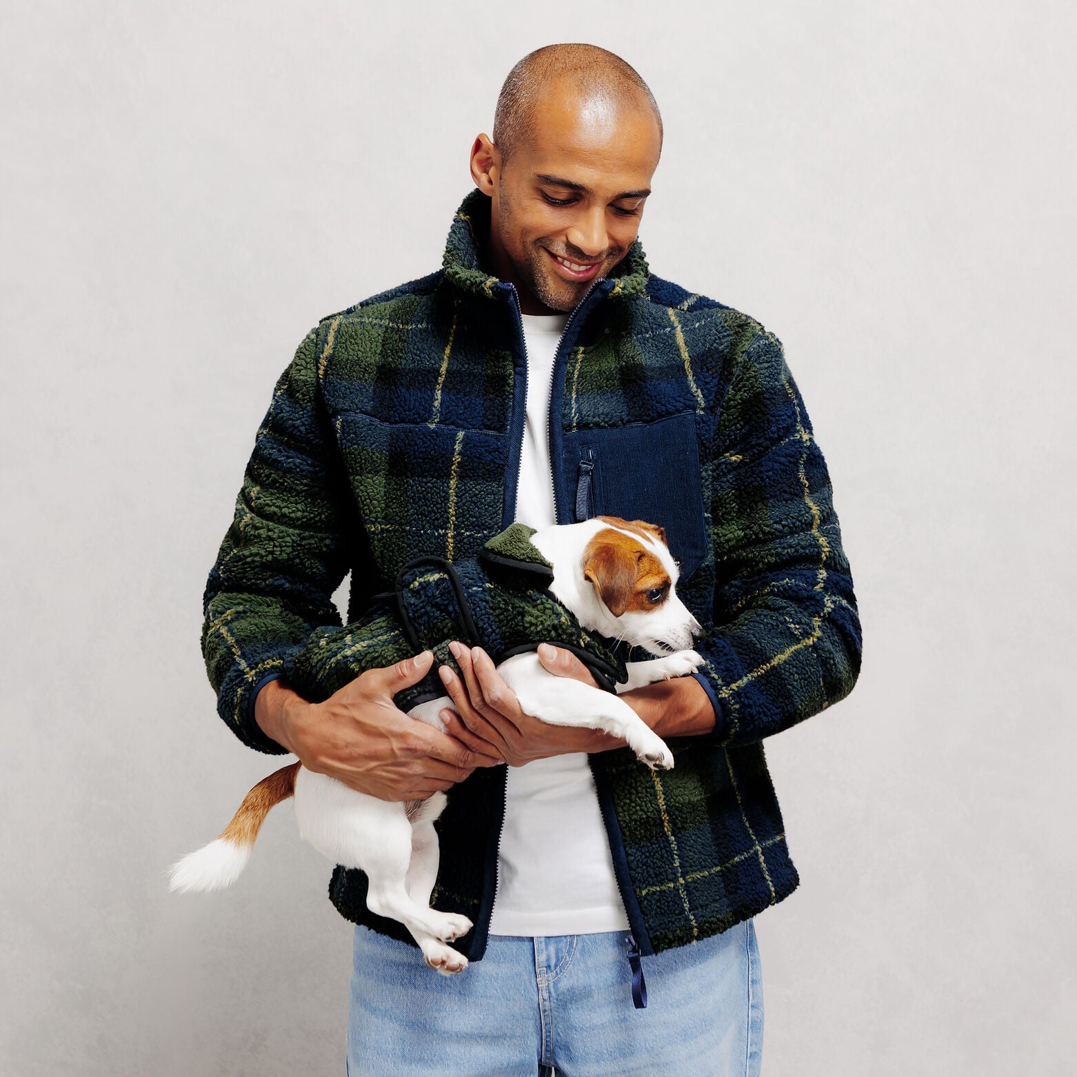 Manteau pour chien &agrave; carreaux
