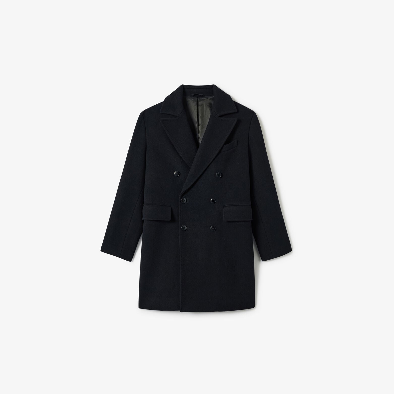 Manteau long crois&eacute; laine majoritaire