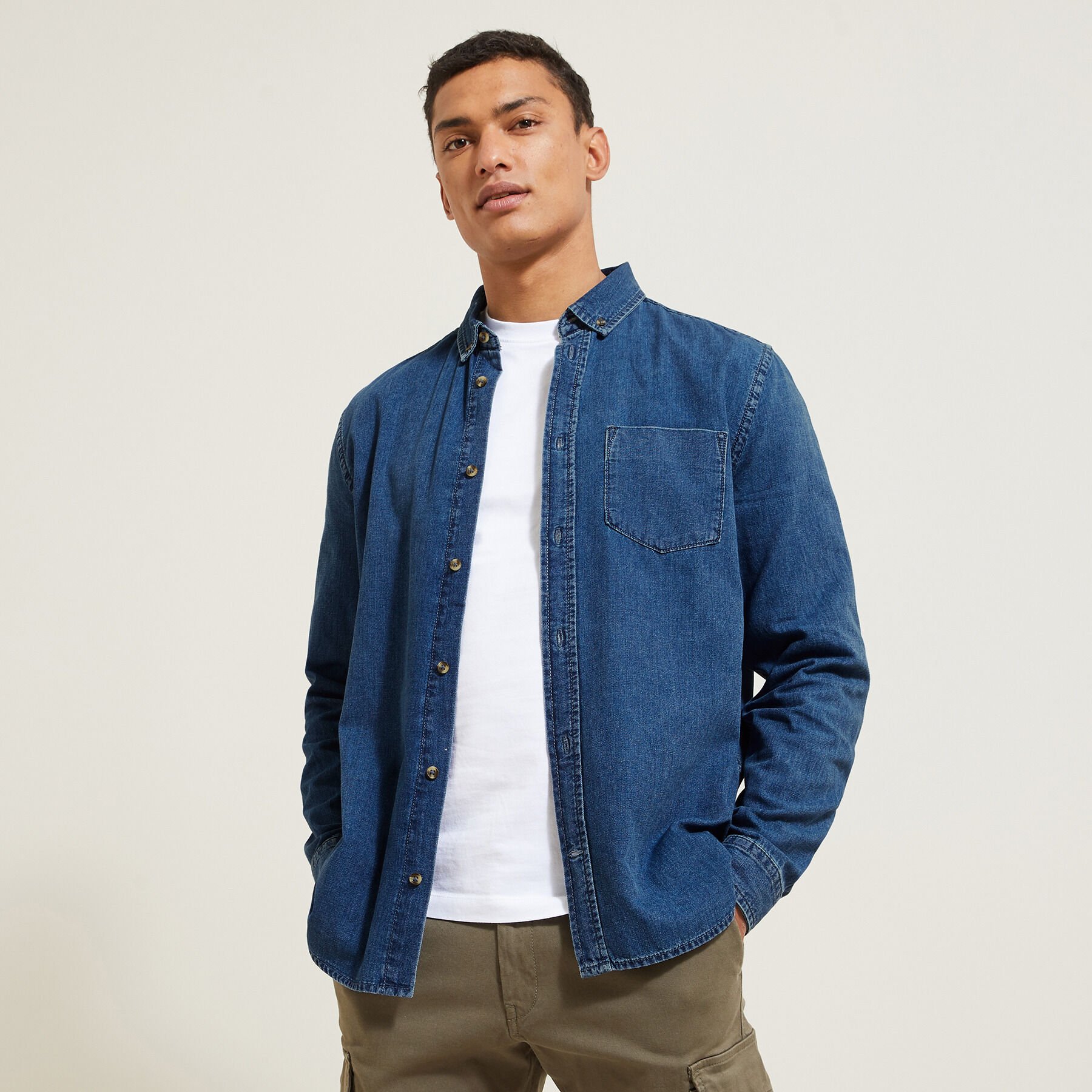 Chemise Homme Slim ajust es imprim es coton regular Jules