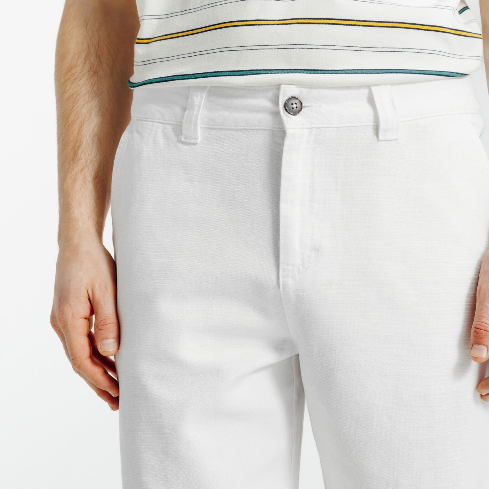 Pantalon loose en coton lin