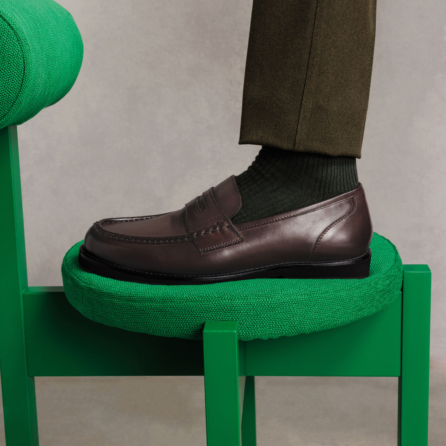 Mocassins in leer 