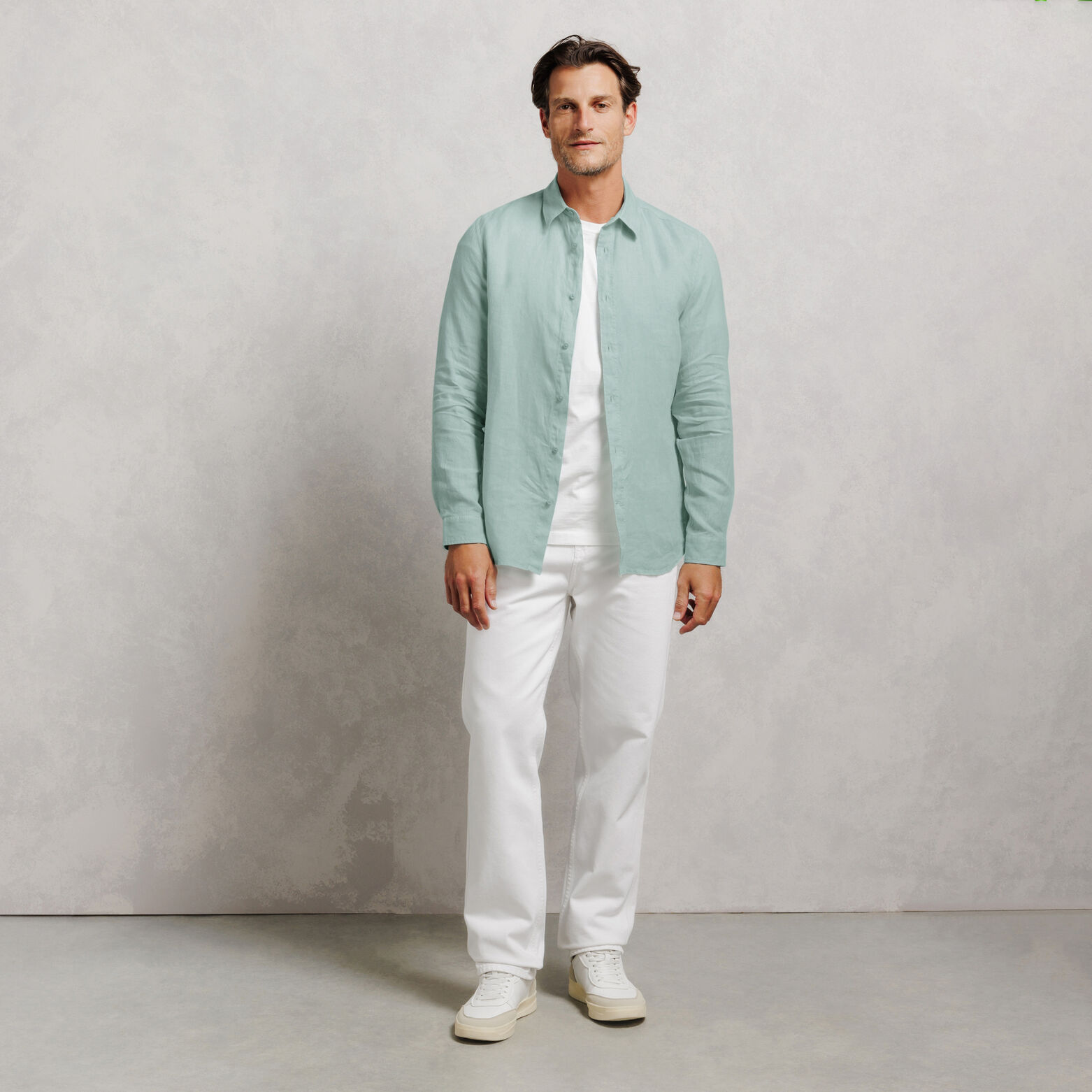 Chemise 100% lin regular unie