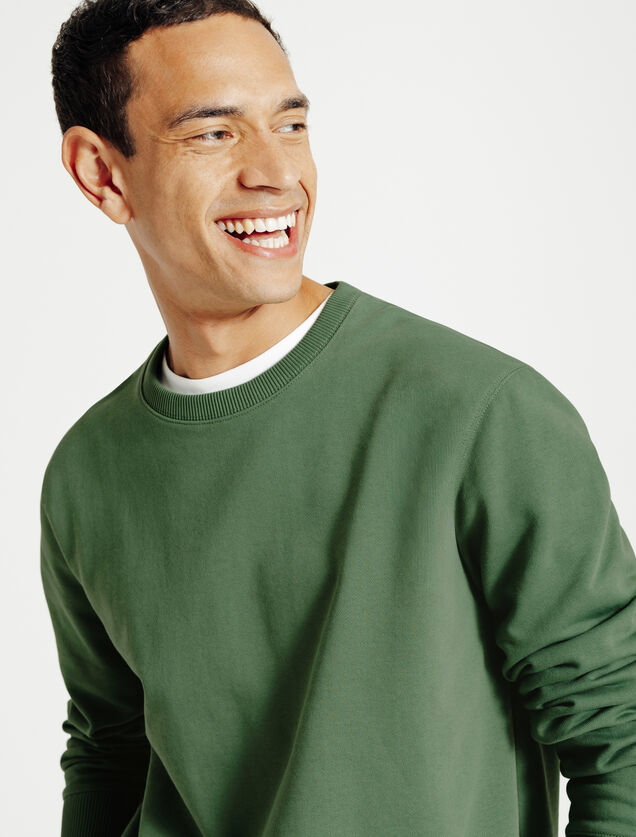 Effen sweater met ronde hals