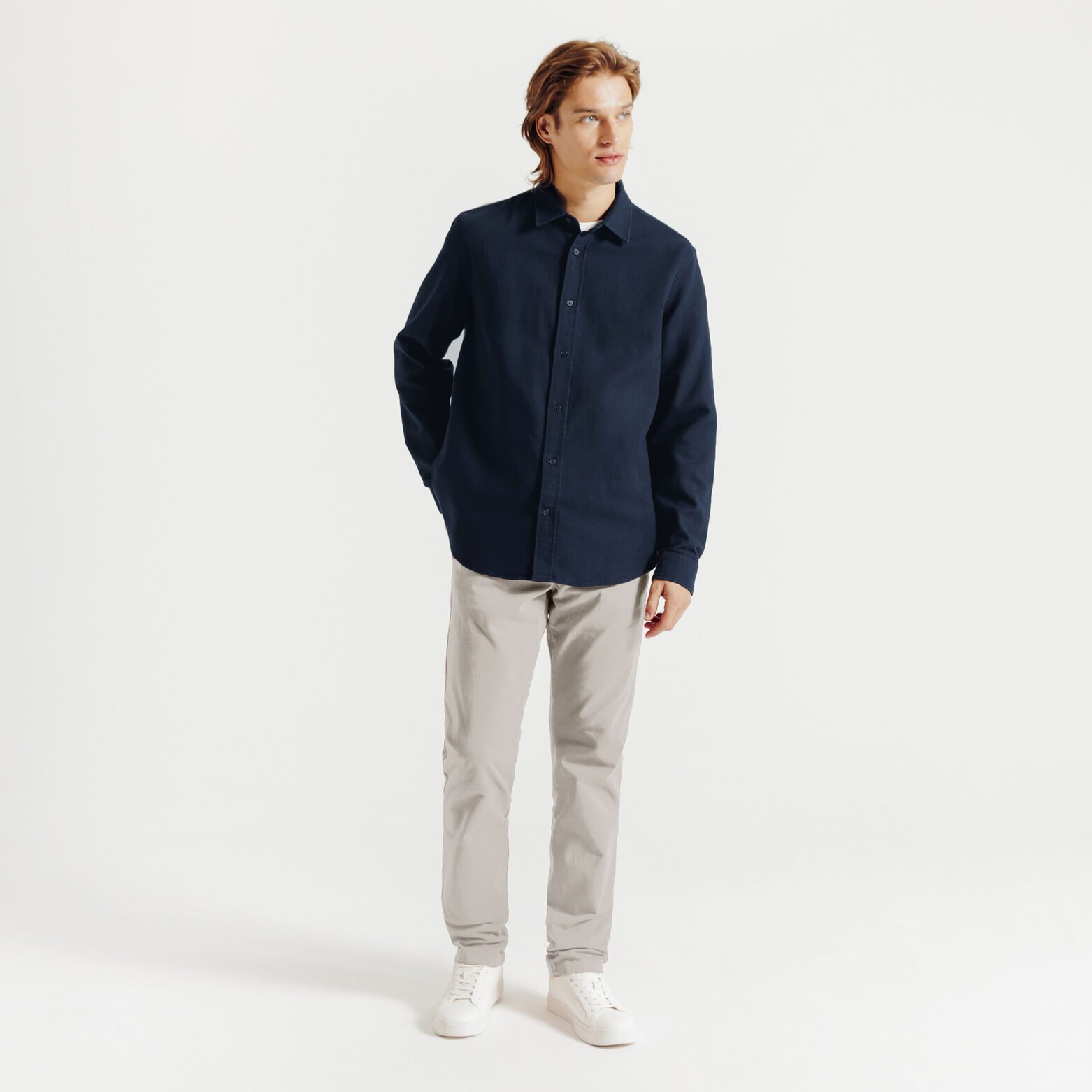 Chemise en coton gaufrée