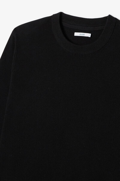 Pull col rond jeux de points