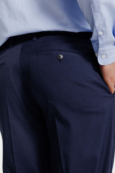 Pantalon de costume slim pied de puce