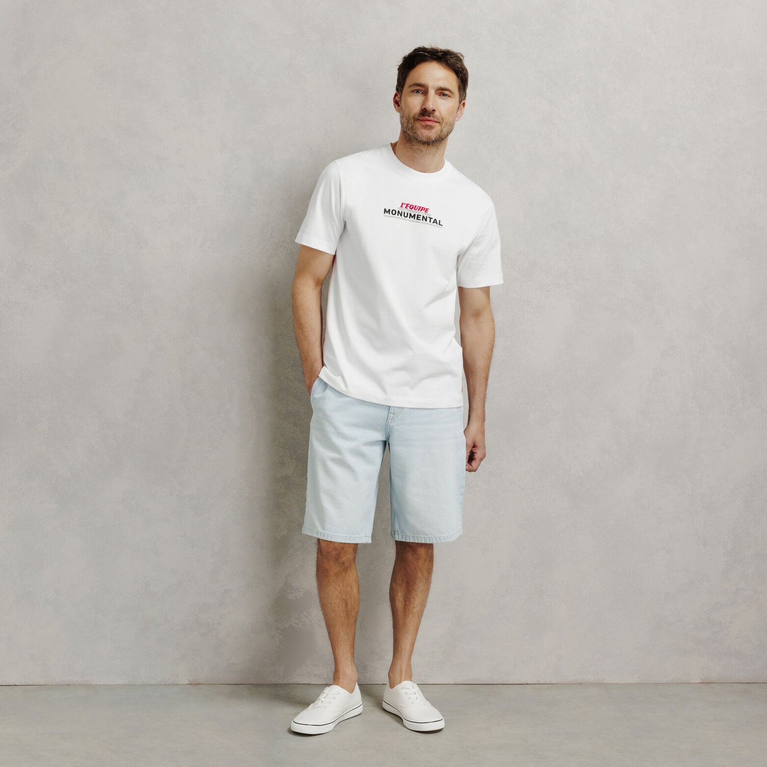Tee shirt imprim&eacute; devant licence L'&Eacute;quipe