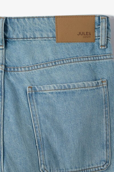 Jean loose RE-JEAN d&eacute;lav&eacute; 100% coton