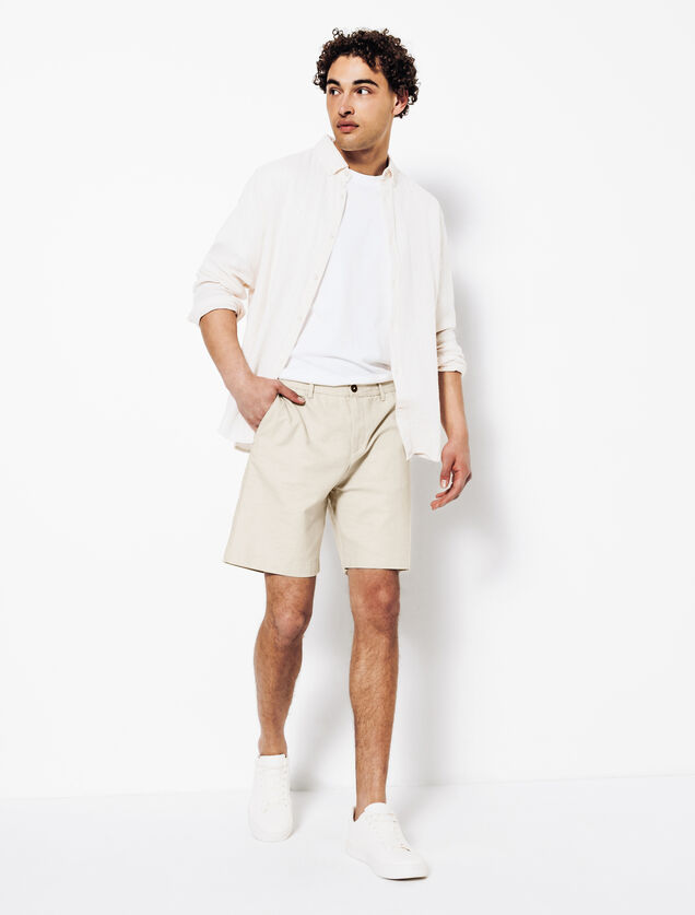 Bermuda en coton lin