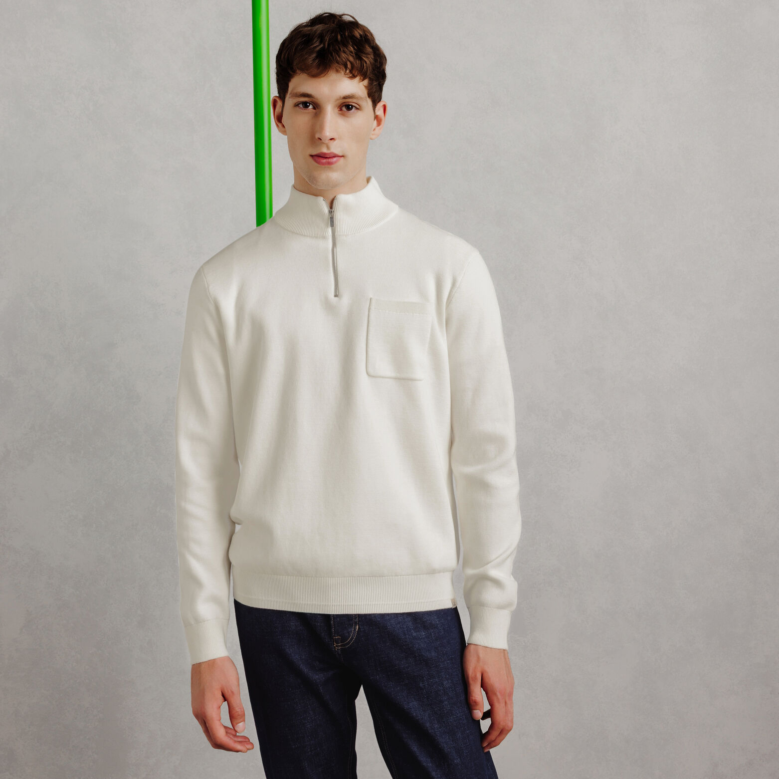 Pull col montant zipp&eacute; "le parfait by JULES"