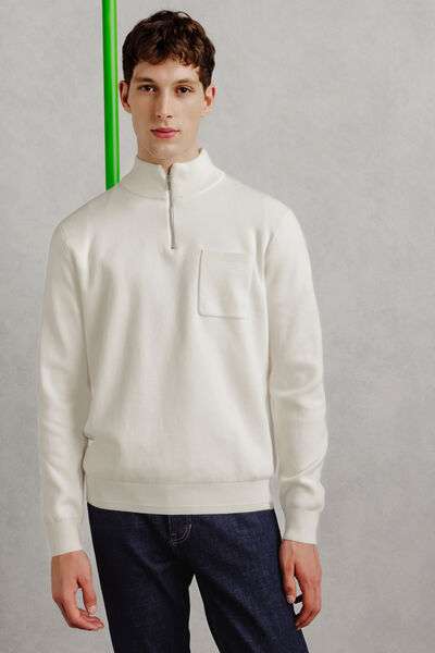 Pull col montant zipp&eacute; "le parfait by JULES"