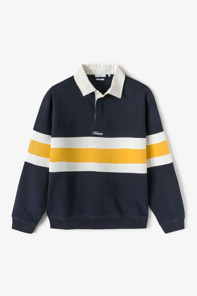 Sweater polokraag in fantasiestof