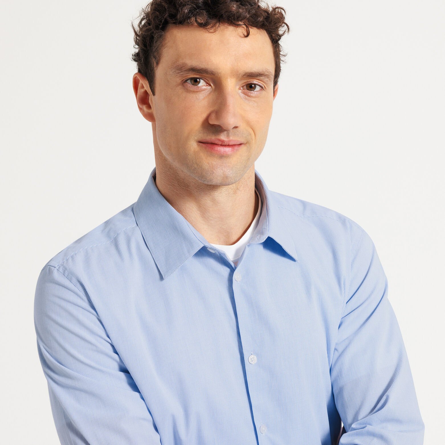 Chemise regular carreaux en coton