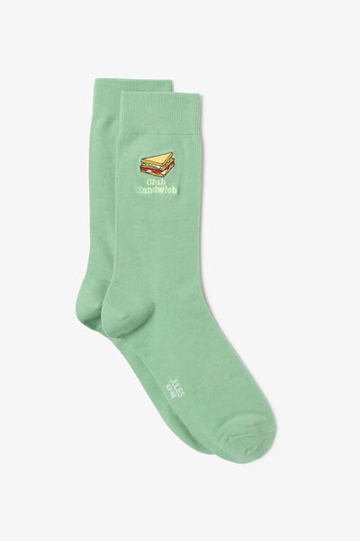 Chaussettes hautes brod&eacute;es