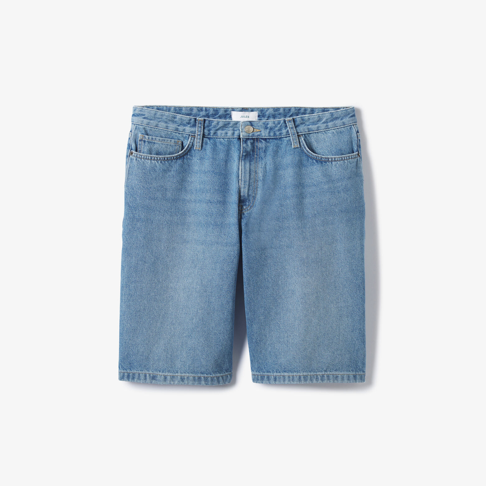 Baggy denim bermuda