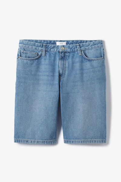 Baggy denim bermuda