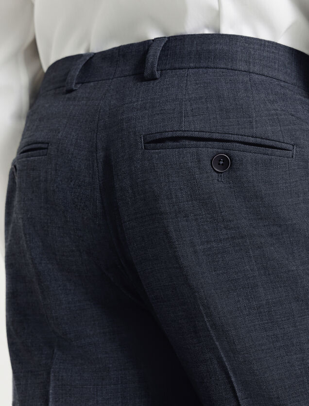 Tweekleurige comfort fit kostuumbroek