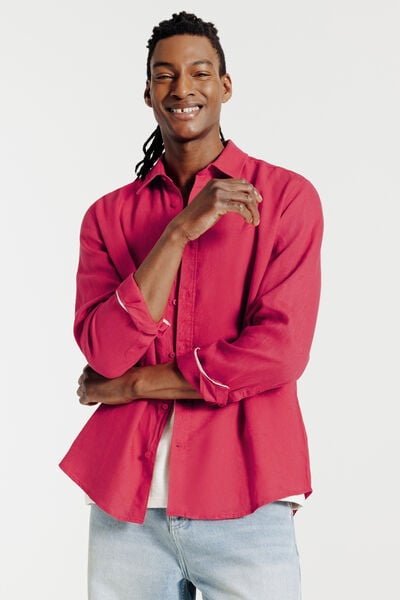 Chemise en lin unie