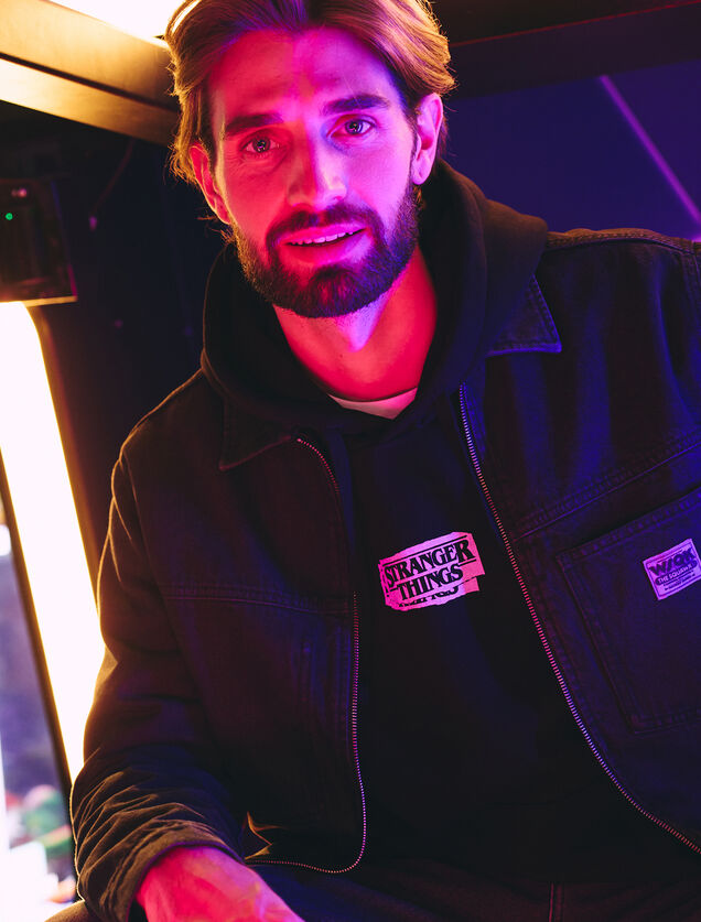 Veste en jean zippée licence Stranger Things