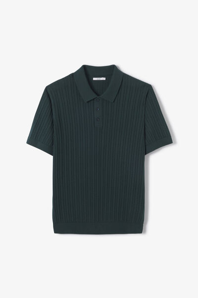 Polo en maille manches courtes jeux de points