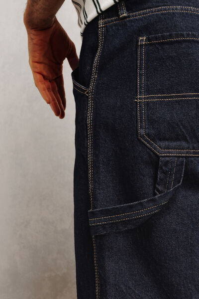 Short baggy en jean charpentier