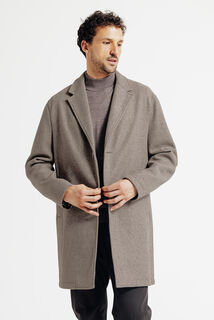 Manteau hiver long col tailleur