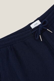 Bermuda met elastische taille in textuurstof