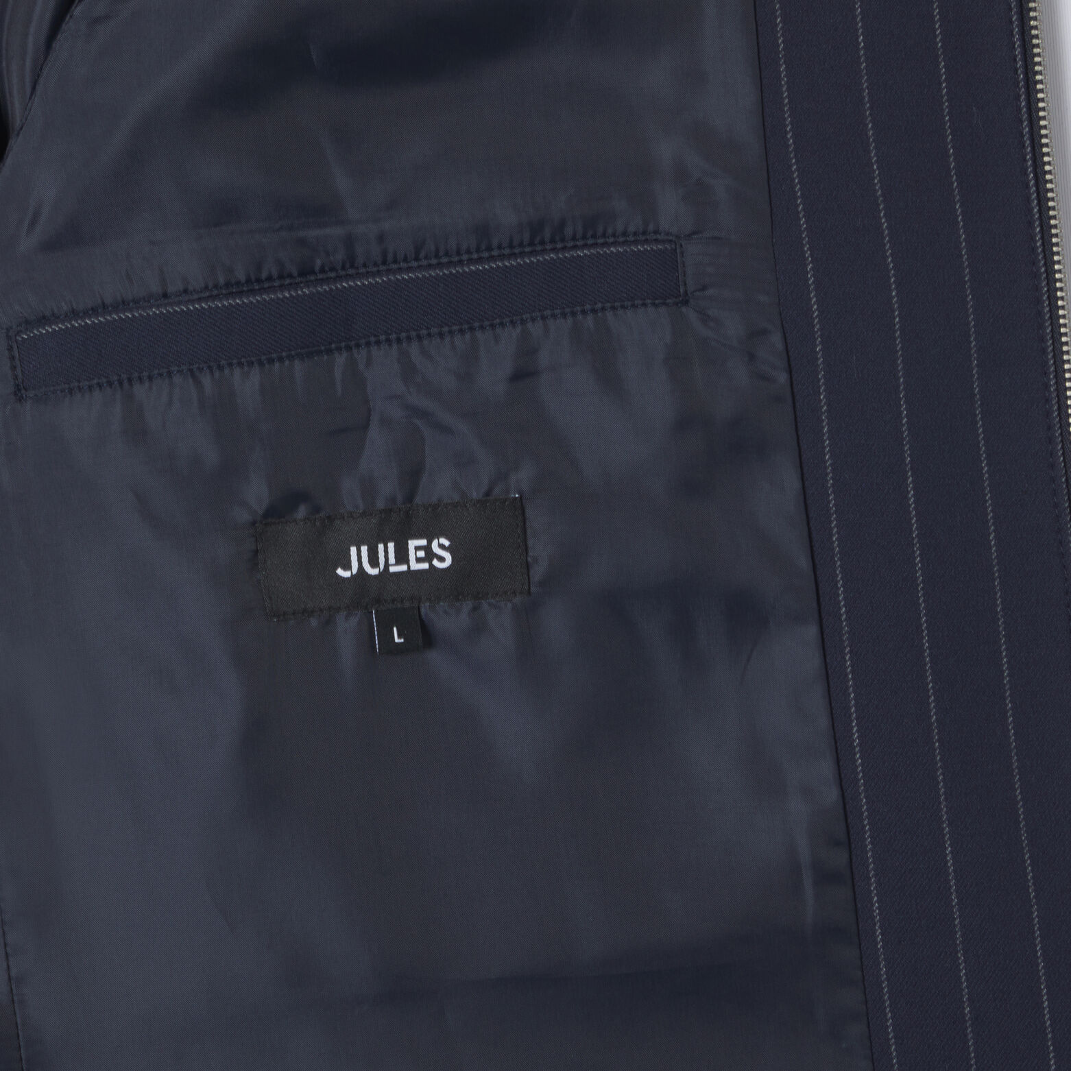 Veste col chemise zipp&eacute;e ray&eacute;e