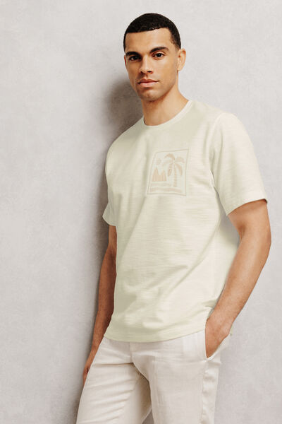 Tee shirt brod&eacute; mati&egrave;re fantaisie