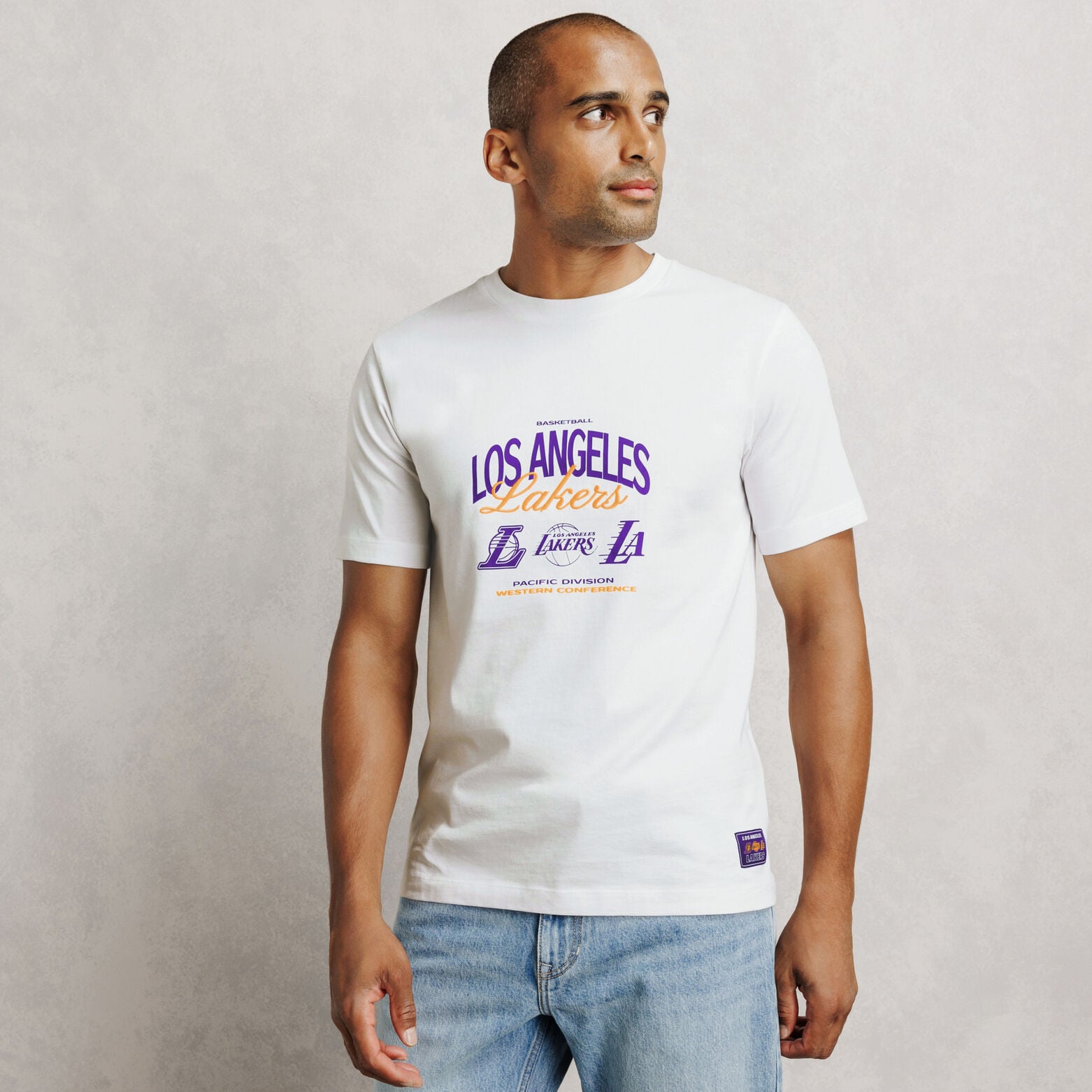 T-shirt met print Los Angeles Lakers NBA-licentie
