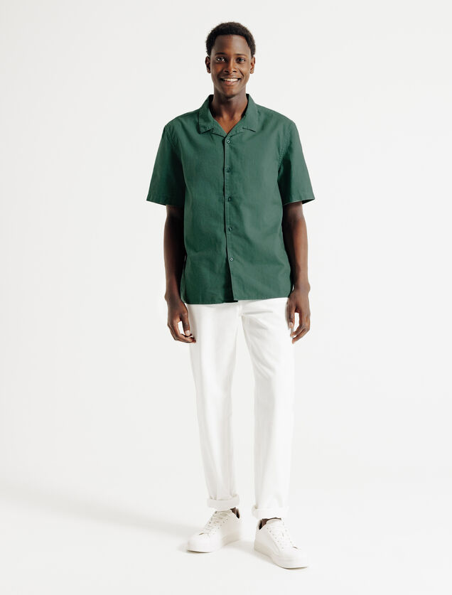 Chemisette en coton lin unie