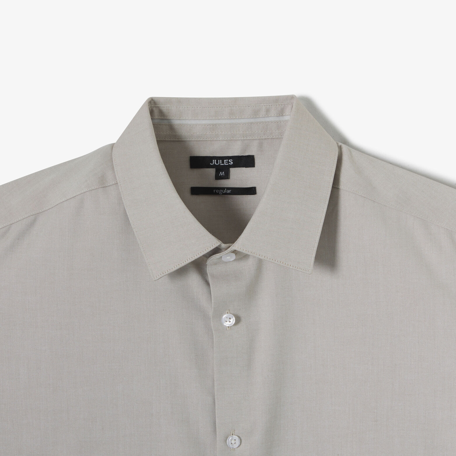 Strijkvrij regular fit hemd in katoen