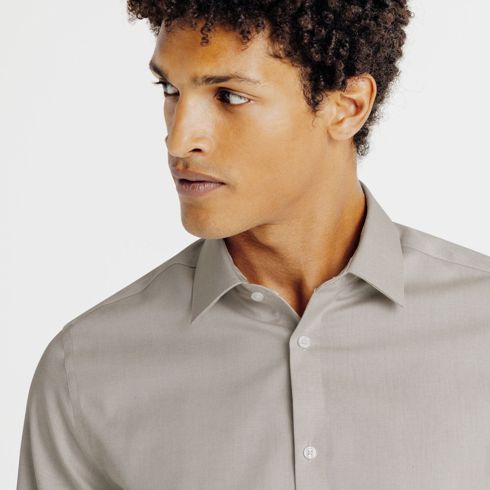 Strijkvrij regular fit hemd in katoen