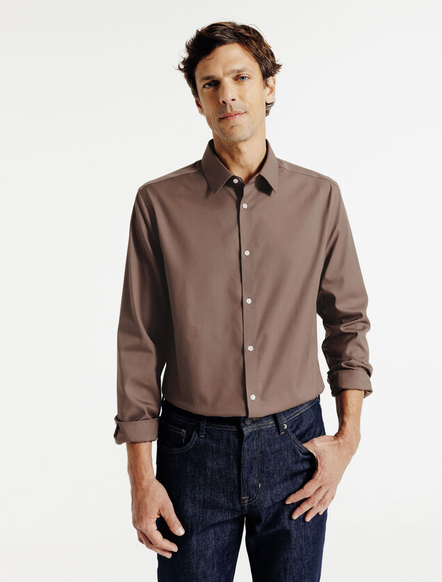 Chemise sans repassage en coton regular