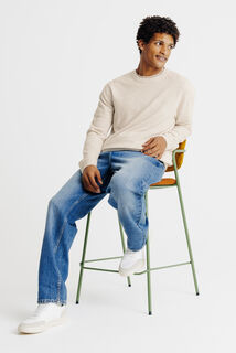 Pull col rond m&eacute;rinos cachemire