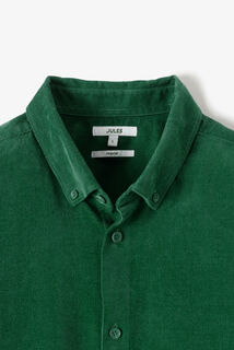 Regular fit hemd in fluweel