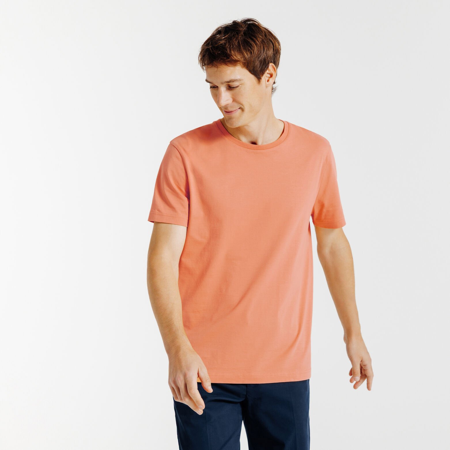 Tee shirt en coton col rond basique