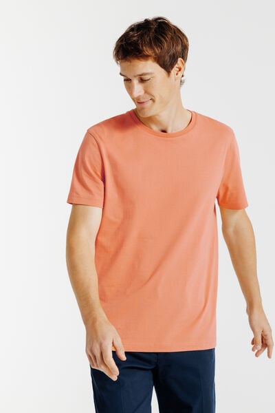 Tee shirt en coton col rond basique