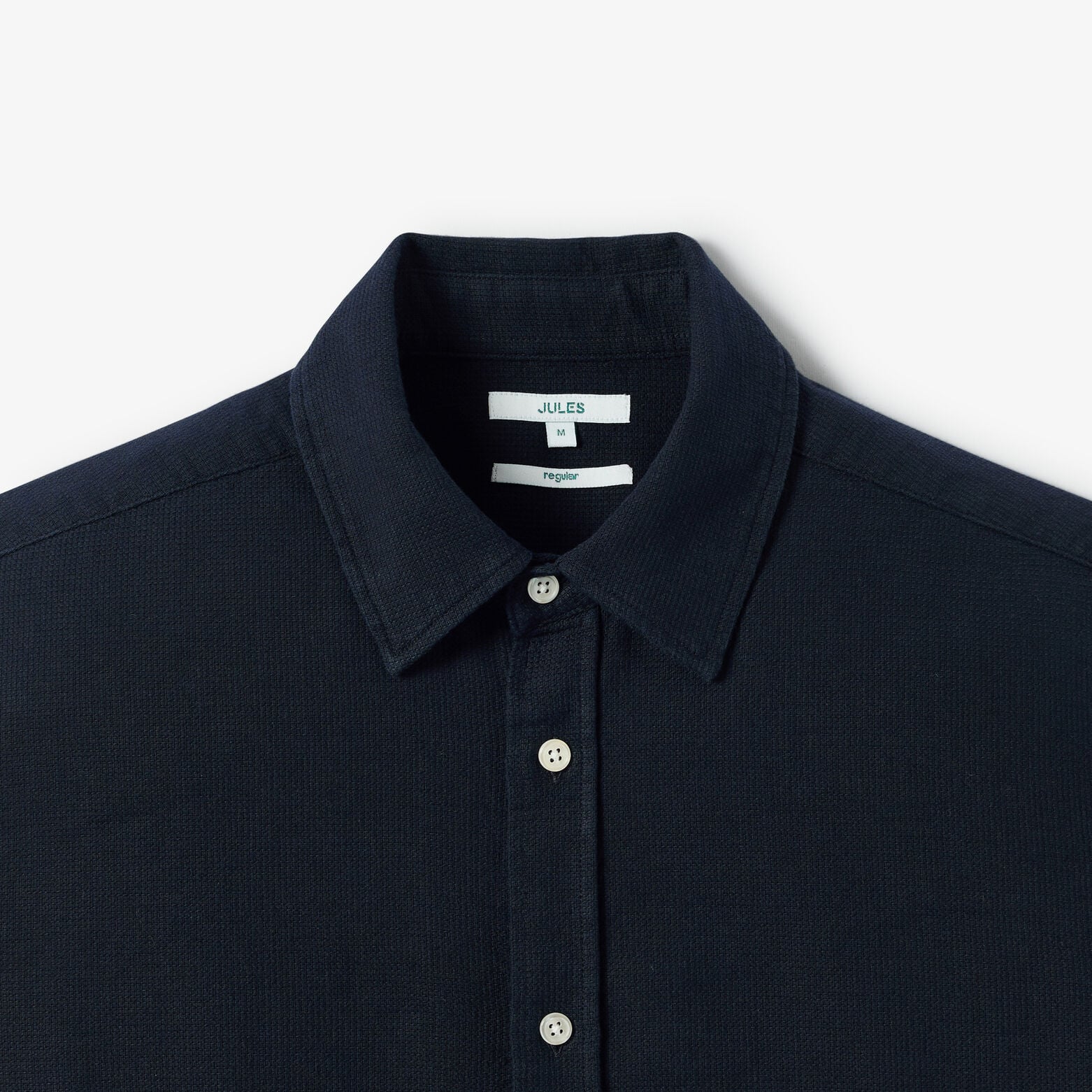 Chemise 100% coton armur&eacute;e unie